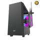DarkFlash DLV22 Black ATX Mid-Tower PC Case – Right-Side Open Tempered Glass Door, 3x C6MS RGB Fans, 360mm Radiator Support, Service-Friendly Design