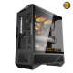 DarkFlash DY460 black ATX PC case with three glass panels and louvered side panel