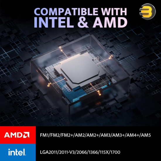 DarkFlash DV360S 360mm AIO Liquid CPU Cooler – 3.2'' LCD Display, 3x 120mm ARGB PWM Fans, 2700 RPM Pump, Compatible with Intel LGA 1700 & AMD AM5