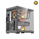 DarkFlash C280 E-ATX PC case with pillar-less dual glass, included 850W PSU and 4x DM20 ARGB fans