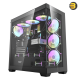 DarkFlash DS900 ATX PC Case + PSU 700W 80 PLUS BRONZE - Tempered Glass Side Panel, High Airflow Gaming Tower, Front Mesh Design, Multiple Cooling Fan Support, ATX / Micro-ATX / ITX Compatible, Sleek and Durable Chassis