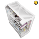 DarkFlash DY460 white ATX PC case with three glass panels and louvered side panel