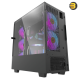 DarkFlash DLV22 Black ATX Mid-Tower PC Case – Right-Side Open Tempered Glass Door, 3x C6MS RGB Fans, 360mm Radiator Support, Service-Friendly Design