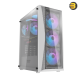 DarkFlash DK352 Plus White ATX Mid-Tower PC Case – 4x Pre-installed PWM Fans, 4mm Tempered Glass, 0.5mm SPCC Steel, 360mm Radiator Support, Dual USB 3.0