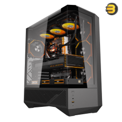 DarkFlash DY460 ATX PC Case (Black) - Includes 4x INF34 ARGB Fans