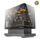DarkFlash Floatron F1 M-ATX PC case with floating base, tool-free glass panels and 3x DM20 ARGB fans