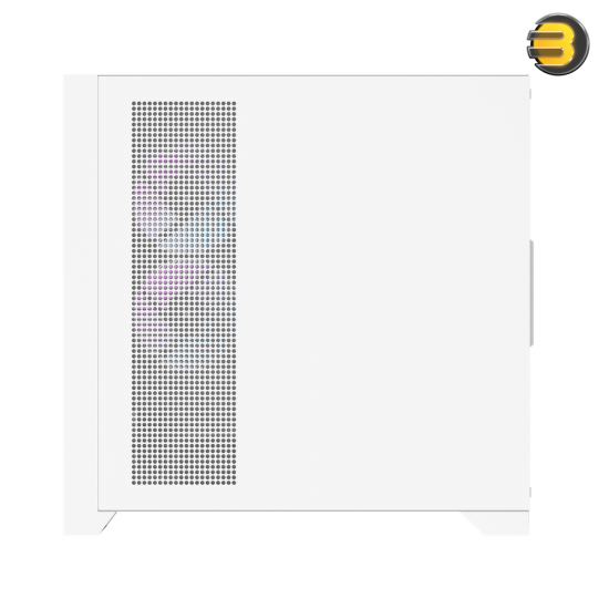 DarkFlash DRX90 Glass White ATX Mid-Tower PC Case + 4 ARGB Fans – Magnetic Interchangeable Front Panel (Glass/Mesh), 7 PCIe Slots, USB Type-C, 360mm Radiator Support