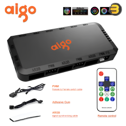 Aigo APC1 6-Port PWM ARGB Fan Hub with Speed Controller & Remote