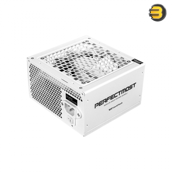DarkFlash PMT850W White 850W 80 PLUS Gold Full Modular ATX 3.0 Power Supply – Native PCIe 5.0 12VHPWR, Japanese Capacitors, 135mm FDB Fan