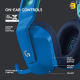 Logitech G733 Lightspeed Blue Wireless Gaming Headset with Suspension Headband, LIGHTSYNC RGB, Blue VO! CE Microphone Technology and PRO-G Audio Drivers