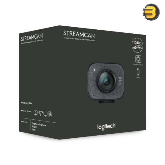 LOGITECH STREAMCAM Full HD Camera with USB-C for Live Streaming and Content Creation - 960-001281