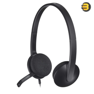 Logitech H340 USB Stereo Computer Headset Noise Cancellation For PC And Mac