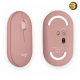 Logitech Pebble 2 M350s Mouse, Slim, compact Bluetooth Wireless, customizable button, Multi-device pairing, Tonal Rose
