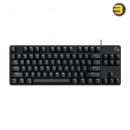 Logitech G413 TKL SE Mechanical Gaming Keyboard – Tactile Switches, PBT Keycaps, White Backlighting, Aluminum Alloy Build, 6-Key Rollover Anti-Ghosting, Tenkeyless Design, USB 2.0 Connection
