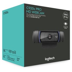 Logitech C920S HD Pro Webcam with Privacy Shutter - Panoramic Recording and Video Calling, 1080p Streaming Camera, Desktop or Laptop Webcam
