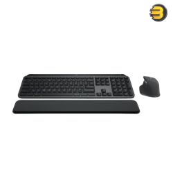 Logitech MX Keys S Combo Wireless Keyboard and Mouse, Palm Rest, Customizable Illumination, Fast Scrolling, Bluetooth, USB-C, for Windows, Linux, Chrome, Mac, ARA Layout, Graphite