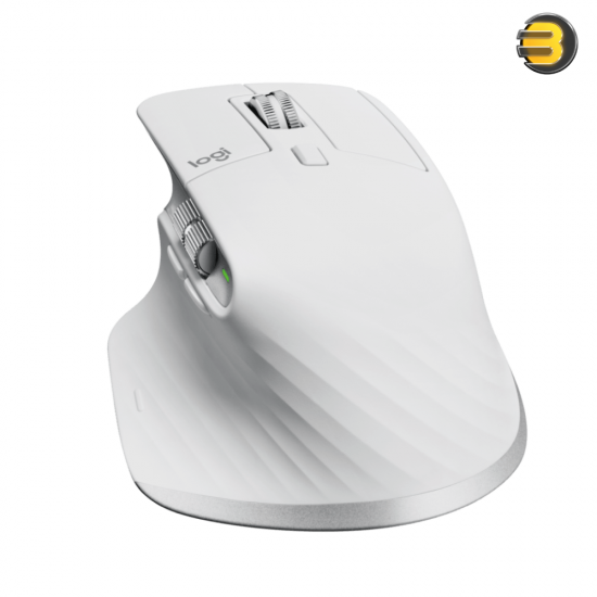 Logitech MX Master 3S - Wireless Performance Mouse with Ultra-fast Scrolling, Ergo, 8K DPI, Track on Glass, Quiet Clicks, USB-C, Bluetooth, Windows, Linux, Chrome - Pale Gray