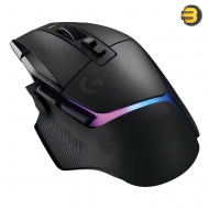 Logitech G502 X Plus Wireless Gaming Mouse — Lightspeed Wireless Connectivity, 8 Zone RGB Lighting, HERO 25K Sensor, 25600dpi Resolution, 40G2 Acceleration, USB-C, 120H Battery Life, Black