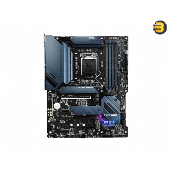 MSI MAG Z590 TORPEDO Gaming Motherboard (ATX, 11th/10th Gen Intel Core, LGA 1200 Socket, DDR4, PCIe 4, CFX, M.2 Slots, USB 3.2, 2.5G LAN, DP/HDMI)