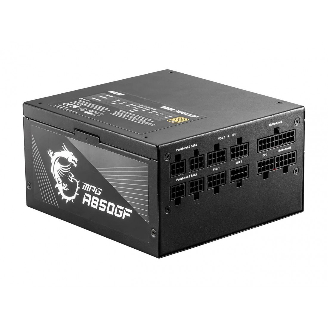 MSI MPG A850GF 850W ATX 80 PLUS GOLD Certified Full Modular Active PFC