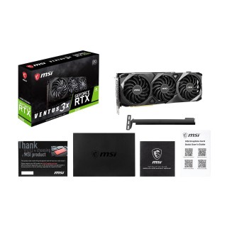 MSI GeForce RTX 3090 DirectX 12 RTX 3090 VENTUS 3X 24G OC 24GB 384-Bit  GDDR6X PCI Express 4.0 HDCP Ready SLI Support Video Card -