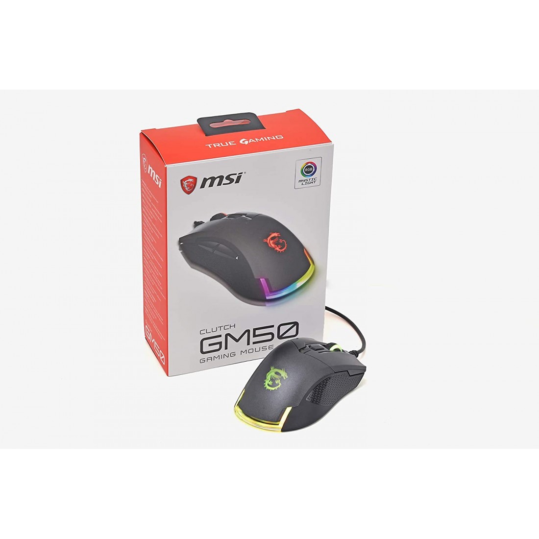 MSI Clutch GM50 Black 6 Buttons 1 x Wheel USB 2.0 Wired Optical 7200 ...