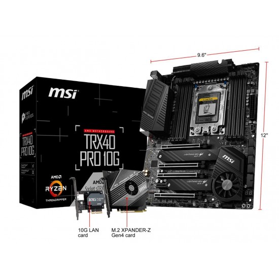 MSI PRO TRX40 PRO 10G sTRX4 AMD TRX40 SATA 6Gb/s ATX AMD Motherboard