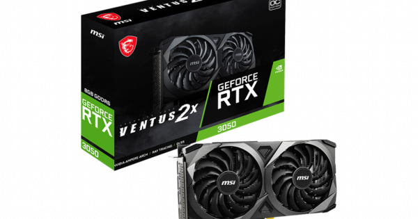 MSI GeForce RTX 3050 Ventus 2X 8G OC GDDR6 PCI Express 4.0 Graphic  