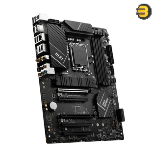 MSI PRO B760-P WiFi DDR4 ATX Motherboard, Socket LGA 1700, DDR4 Memory Boost 5333+MHz/OC, PCIe 4.0 x16 slot, M.2 Gen4 slot, 2.5G LAN, Wi-Fi 6E MSI PRO B760-P WiFi DDR4 ATX Motherboard, Socket LGA 1700, DDR4 Memory Boost 5333+MHz/OC, PCIe 4.0 x16 slot, M.2 Gen4 slot, 2.5G LAN, Wi-Fi 6E