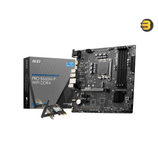 MSI PRO B660M-P WIFI DDR4 LGA 1700 Intel B660 SATA 6Gb/s M-ATX Motherboard