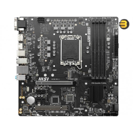 MSI PRO B660M-P DDR4 LGA 1700 Intel B660 SATA 6Gb/s M-ATX Motherboard