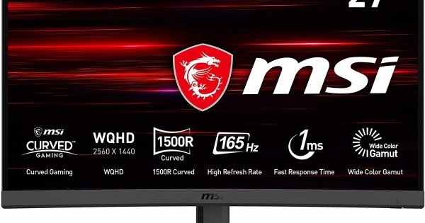 MSI OPTIX G27CQ4 27IN CURVED 165HZ WQHD 1MS FREESYNC GAMING MONITOR -