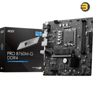 MSI PRO B760M-G Motherboard - LGA 1700, DDR4 MEMORY MSI PRO B760M-G Motherboard - LGA 1700, DDR4 MEMORY
