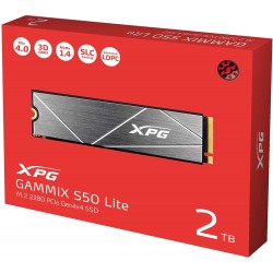 XPG GAMMIX S50 Lite 1TB M.2 2280 PCIe Gen 4.4 NVMe 1.4 Internal SSD (AGAMMIXS50L-1T-C)