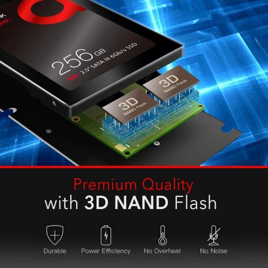 addlink S20 256GB SSD 3D NAND 2.5 inch SATA III 6Gb/s 7mm Internal Solid State Drive Read 510MB/s Write 400MB/s