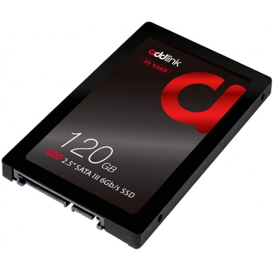 addlink S20 3D NAND SSD 120GB SATAIII 6Gb/s 2.5-inch/7mm Internal Solid State Drive with Read 510MB/s Write 400MB/s (3D NAND 120GB)