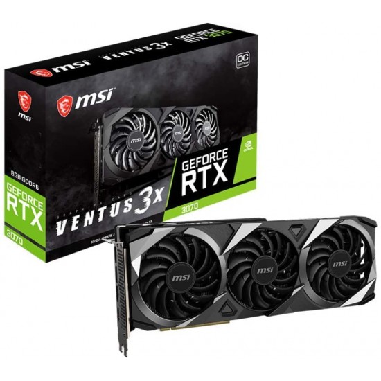 MSI Gaming GeForce RTX 3070 8GB GDRR6 256-Bit HDMI/DP TORX Fan 3.0 Ampere Architecture OC Graphics Card (RTX 3070 Ventus 3X OC)