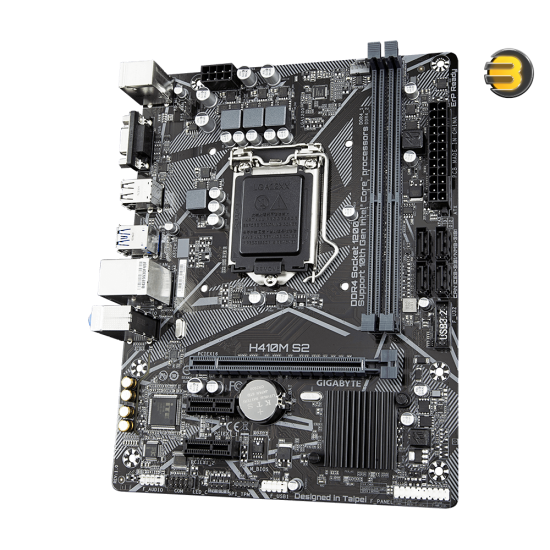 GIGABYTE H410M S2H LGA 1200 Intel H410 Micro-ATX Motherboard with M.2, SATA 6Gb/s, USB 3.2 Gen 10th