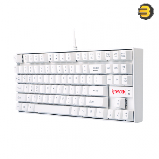 REDRAGON K552W 60% MECHANICAL GAMING KEYBOARD COMPACT 87 KEY MECHANICAL COMPUTER KEYBOARD KUMARA USB WIRED SWITCHES FOR WINDOWS PC GAMERS (WHITE RED LED BACKLIT)