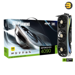 ZOTAC RTX 4090 AMP Extreme AIRO — DLSS 3 24GB GDDR6X 384-bit 21 Gbps PCIE 4.0 Gaming Graphics Card, IceStorm 3.0 Advanced Cooling, SPECTRA 2.0 RGB Lighting, 