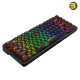 Redragon K649 PRO 78% Wireless Gasket RGB Gaming Keyboard, 3-Modes 82 Keys Full-Transparent Hot-Swap Compact Mechanical Keyboard w/Upgraded Socket, Sound Absorbing Foams, Translucent Custom Switch