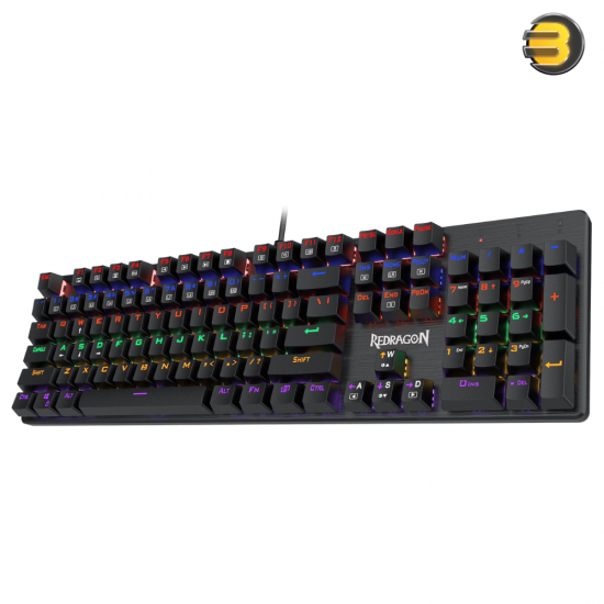 Redragon K608 Valheim LED Rainbow Backlit Gaming Keyboard, 104 Keys NKRO Mechanical Keyboard