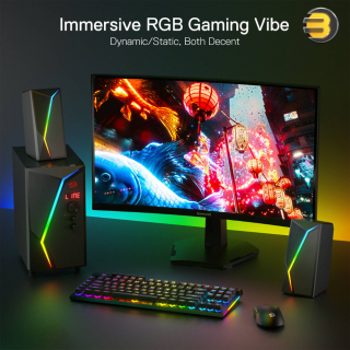 Redragon ANVIL GS520 PRO 2.1 Channel Gaming Speaker with Subwoofer, RGB Stereo Speakers Redragon ANVIL GS520 PRO 2.1 Channel Gaming Speaker with Subwoofer, RGB Stereo Speakers