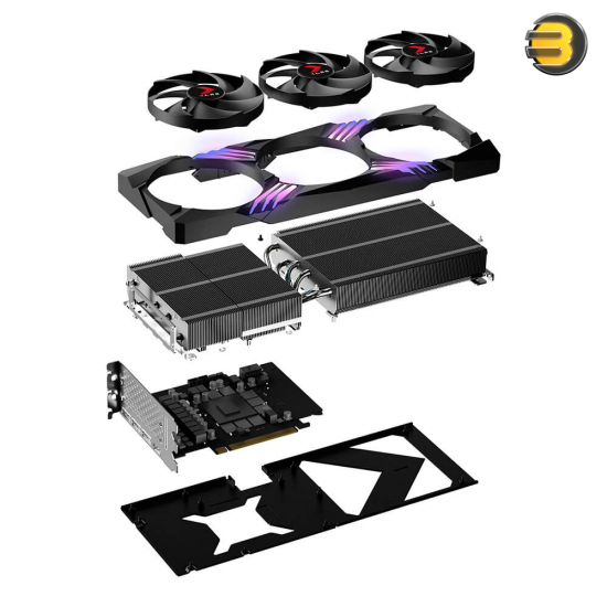 PNY RTX 4070 Ti SUPER 16GB OC XLR8 ARGB TF VERTO — 256-Bit GDDR6X - 1 x HDMI 2.1 - 3 x DisplayPort 1.4a - 8448 CUDA Cores - PCI Express 4.0 x16