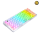 Redragon K649 PRO 78% Wireless Gasket RGB Gaming Keyboard, 3-Modes 82 Keys Full-Transparent Hot-Swap Compact Mechanical Keyboard w/Upgraded Socket, Sound Absorbing Foams, Translucent Custom Switch