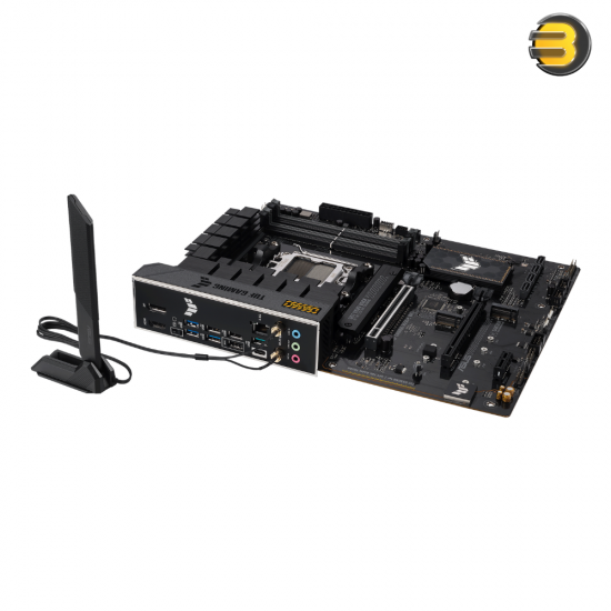 ASUS TUF GAMING B650-E WIFI — AMD B650 AM5 ATX motherboard DDR5 — 8+2 teamed power stages, PCIe 5.0, a PCIe 5.0 M.2 slot, Realtek 2.5 Gb Ethernet, Wi-Fi 6E, HDMI, DisplayPort, front USB 20Gbps Type-C