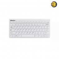 Meetion K400 Mini White Wired Keyboard – UV-Printed Keycaps, 12 Multimedia Shortcuts, Silent Keys, Plug & Play