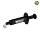 Thermal Grizzly Kryonaut Thermal Paste, 1g syringe — non‑conductive (0 pS/m), density 3.7 g/cm³, viscosity 130–170 Pa·s, operating −250°C to +350°C, silver‑matt color; engineered for extreme overclocking with excellent thermal conductivity