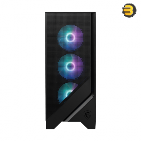 MSI MAG FORGE 321R AIRFLOW Mid-Tower Case — ATX/mATX/ITX Support, Tempered Glass, 4x 120mm ARGB Fans (3 Front, 1 Rear), USB-C 3.2 Gen2x2, 2x USB 3.2 Gen1, GPU 390mm, CPU Cooler 160mm, 360mm Radiator Support, 7 Expansion Slots MSI MAG FORGE 321R AIRFLOW Mid-Tower Case — ATX/mATX/ITX Support, Tempered Glass, 4x 120mm ARGB Fans (3 Front, 1 Rear), USB-C 3.2 Gen2x2, 2x USB 3.2 Gen1, GPU 390mm, CPU Cooler 160mm, 360mm Radiator Support, 7 Expansion Slots