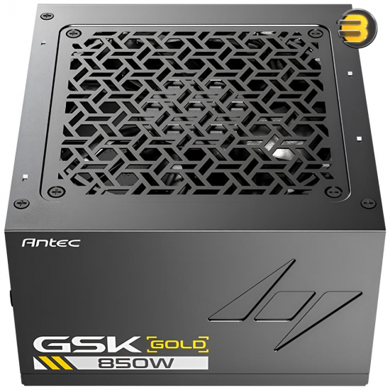 Antec GSK850 ATX3.1 850W 80+ Gold Fully Modular Power Supply – Native 12V-2x6 (12VHPWR) PCIe 5.1 Connector, 100% Japanese Capacitors, Zero RPM Mode, 120mm FDB Silent Fan, 10-Year Warranty